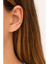 Boucles d'oreilles manchettes d'oreilles conques étoilées avec zircons sertis pavé