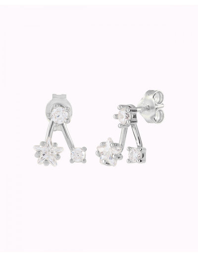 Star CZ Ear Jacket Earrings