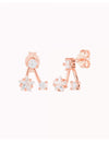 Pendientes ear jacket con circonitas en forma de estrella
