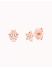 Pave CZ Star Shaped Stud Earrings
