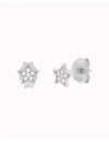 Pave CZ Star Shaped Stud Earrings