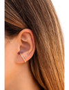 Pendientes stud ear lobe cuff con circonitas en talla baguette