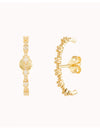Boucles d'oreilles à tige avec zircons de différentes tailles