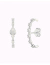 Boucles d'oreilles à tige avec zircons de différentes tailles