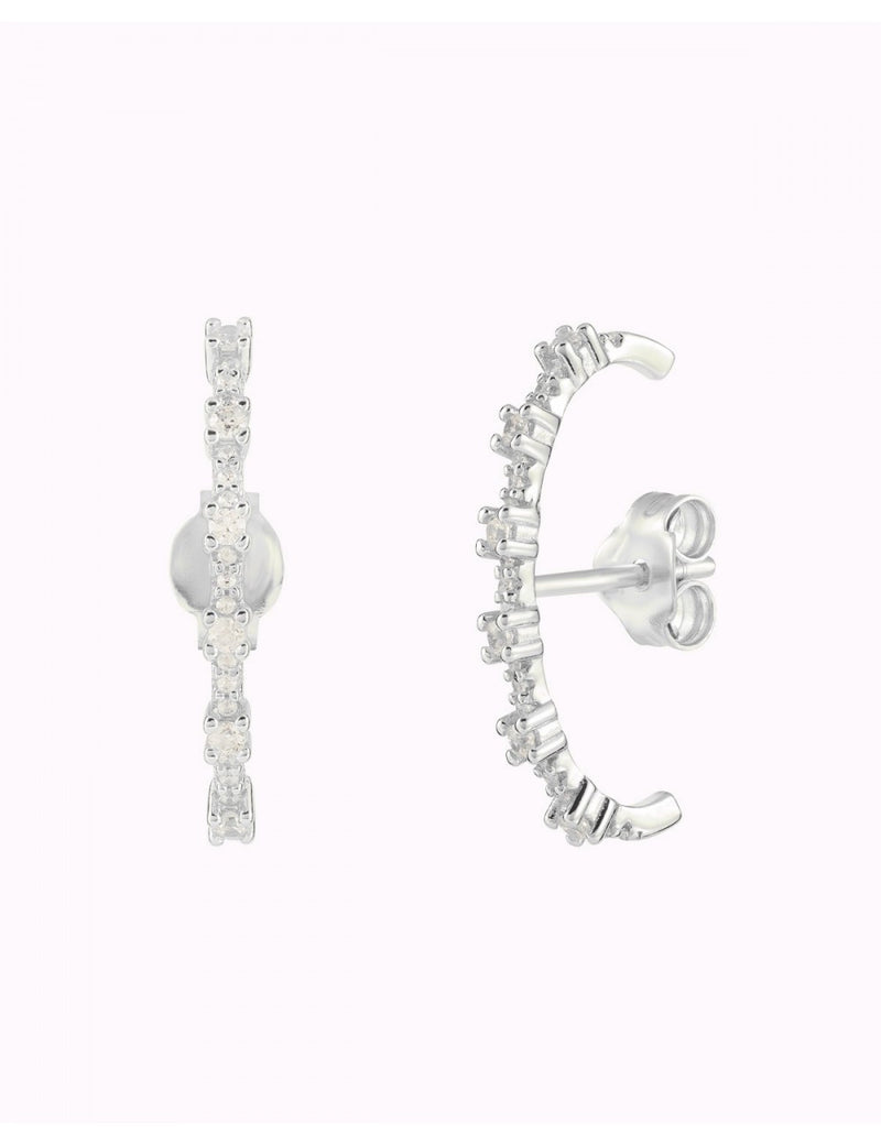 Boucles d'oreilles à tige avec zircons de différentes tailles