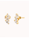 3 Baguette CZ Stud Earrings
