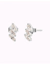 3 Baguette CZ Stud Earrings