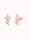 3 Baguette CZ Stud Earrings