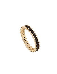 Tapered Baguette CZ Eternity Band Ring - Available in White, Black and Purple