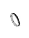 Tapered Baguette CZ Eternity Band Ring - Available in White, Black and Purple