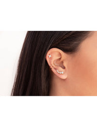 Ear cuff conch fino de doble banda