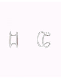 Ear cuff conch fino de doble banda