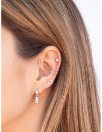 Ear cuff conch fino de doble banda
