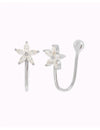 Marquise CZ Flower Shaped Ear Cuff Earrings