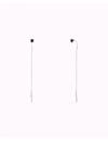 6 Prong CZ Threader Chain Earrings