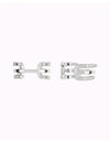 Boucles d'oreilles manchettes d'oreilles conques à trois bandes avec zircons sertis pavé